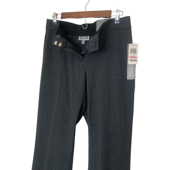 NWT Macys JM Collection Curvier Fit Magic Stretch Gray Heathered Flare Pants 10P - Picture 8 of 10